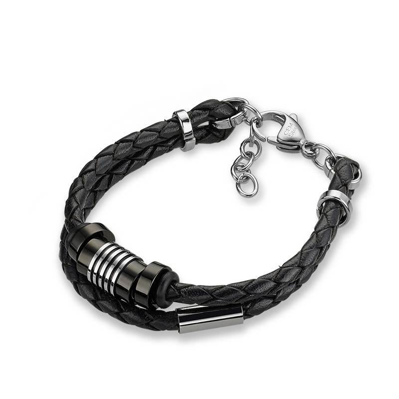 Eng Herrenarmband 4-203486-001 Leder/Edelstahl