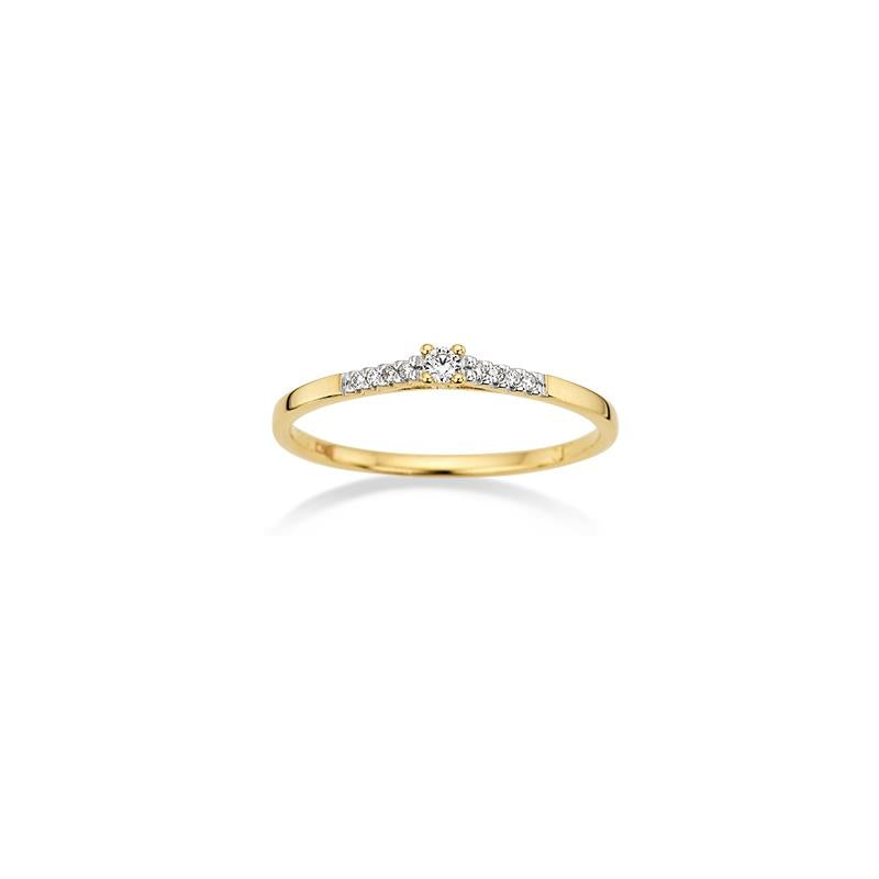 CEM Damenring Mehrsteiner G5-00562R 585 Gold