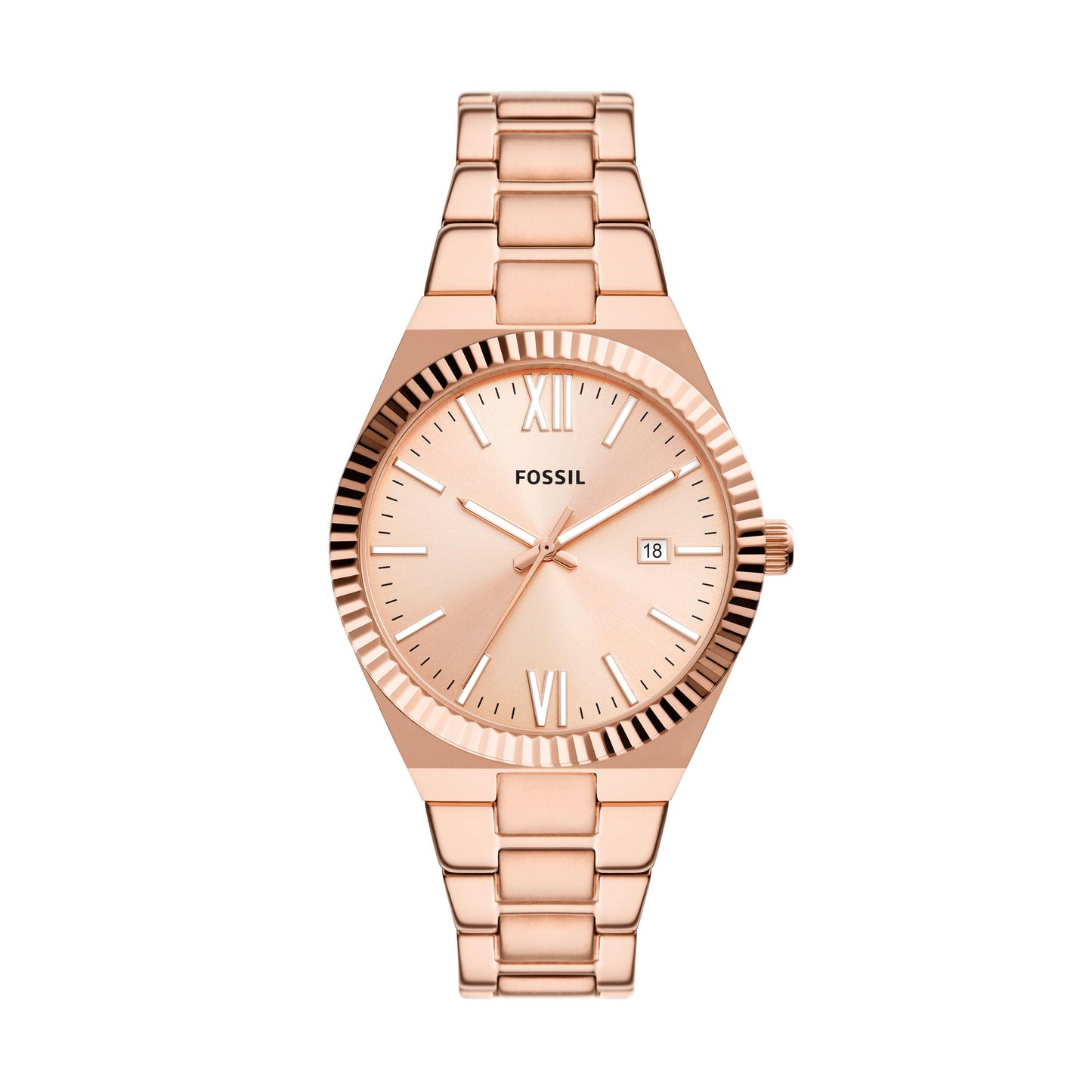 Fossil Armbanduhr ES5258 Edelstahl rosevergoldet