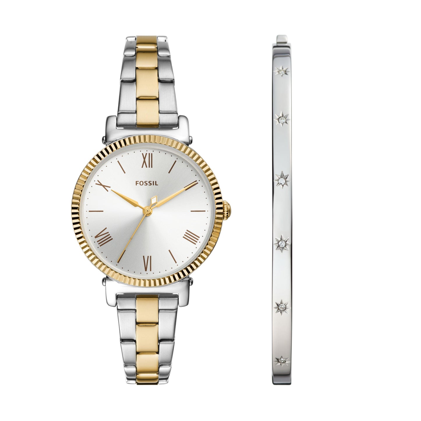 Fossil Armbanduhr ES5249SET Edelstahl
