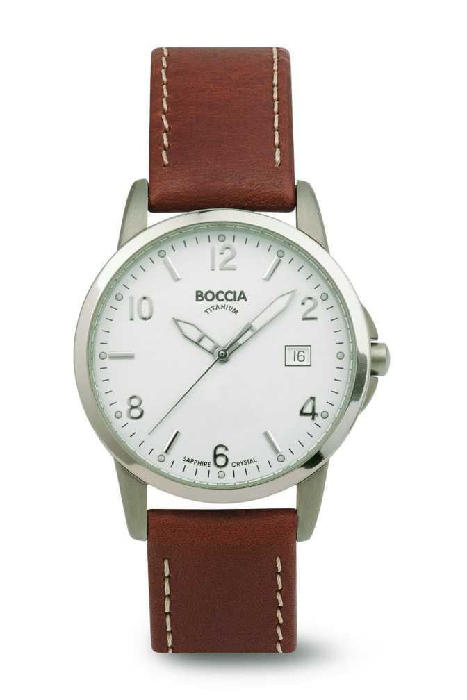 Boccia Armbanduhr 3625-01 Titan/Lederband