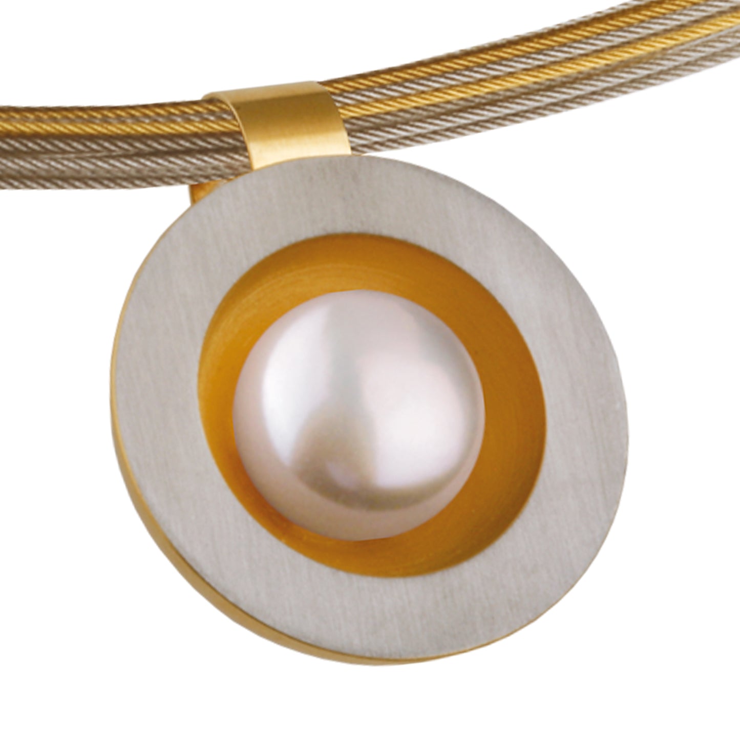 Ernstes Design Anhänger AN159 Edelstahl SW Perle