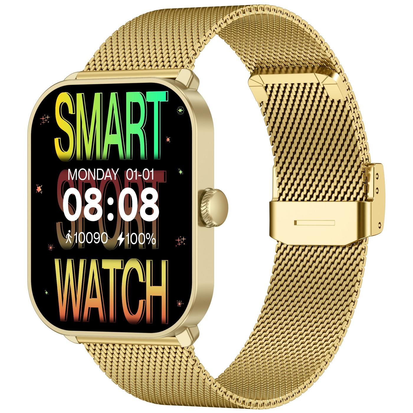 Smarty 2.0 Smartwatch SW070L Edelstahl vergoldet