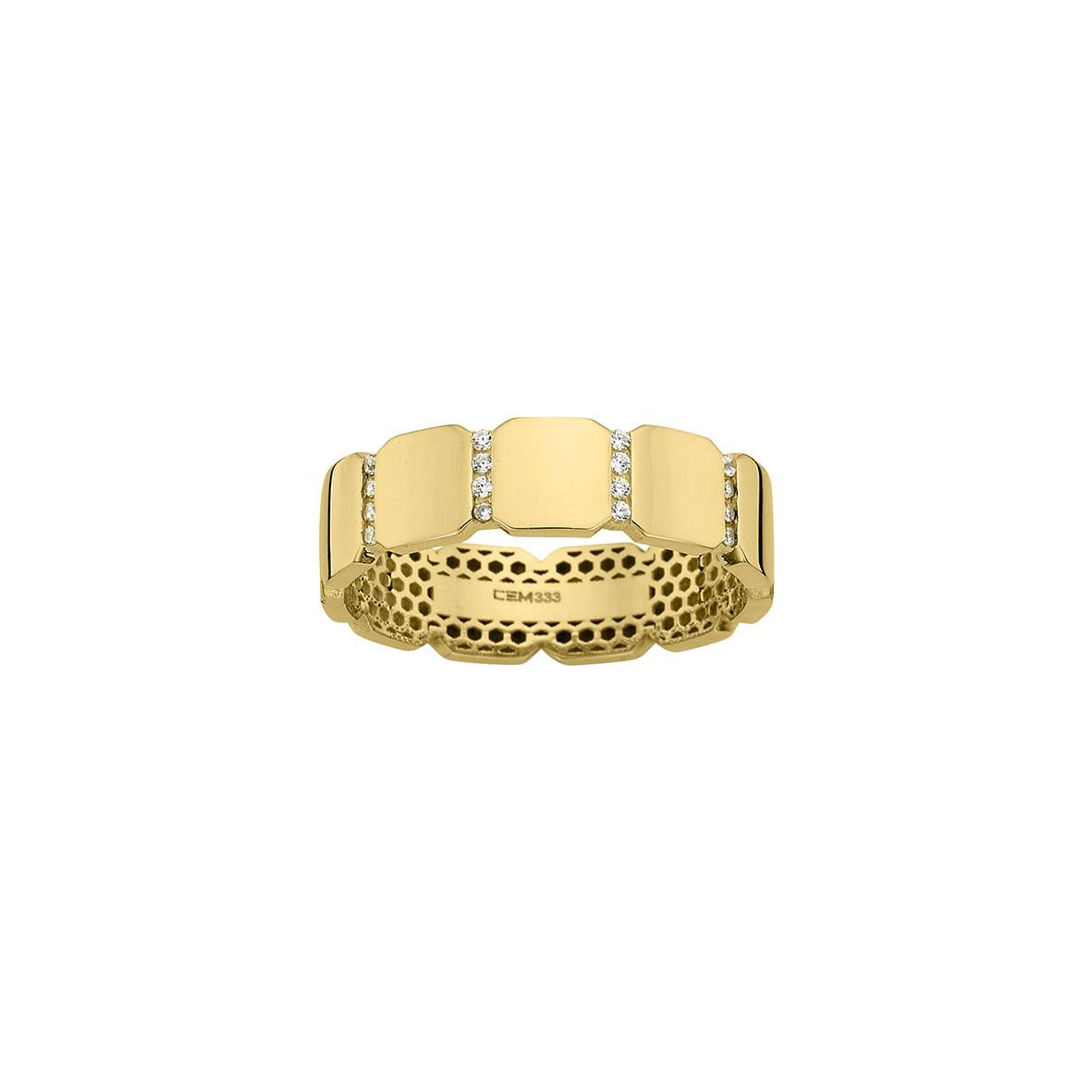 CEM Damenring Mehrsteiner G3-01321R Gold 333
