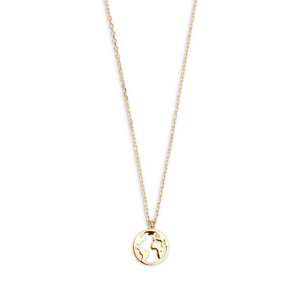 Xenox Kette Weltkugel XS3160G Silber vergoldet