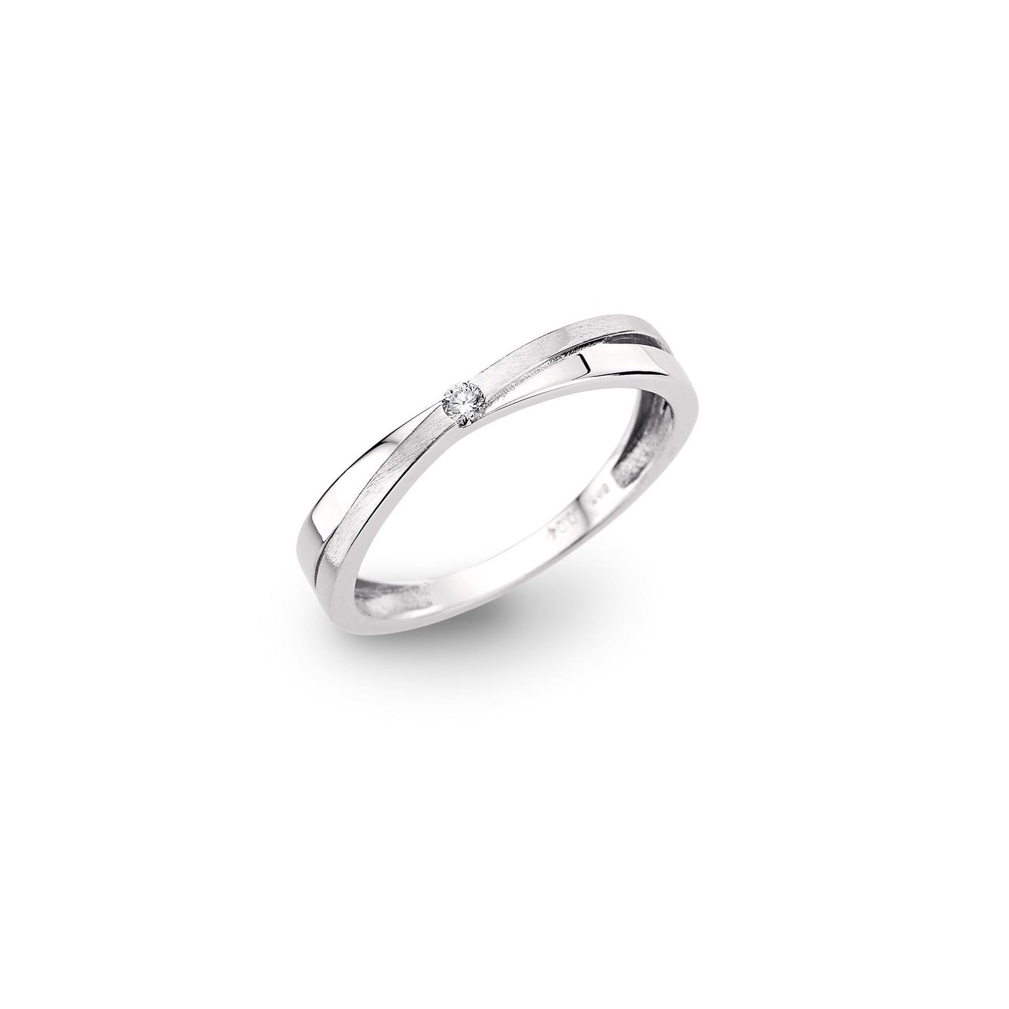 CEM Damenring Einsteiner BCRI6158 585 Weißgold