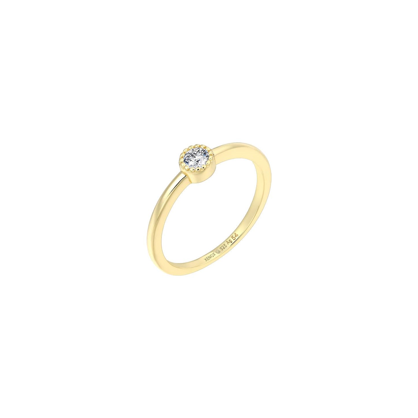 Xenox Damenring XS10612G/54 Silber vergoldet