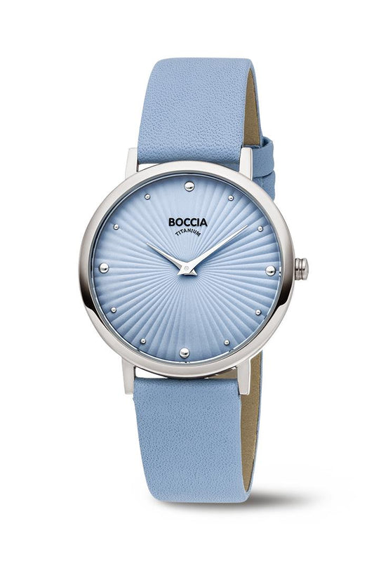 Boccia Damenuhr 3365-01 Titan Lederband