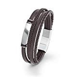 s.Oliver Herrenarmband 2022621 Edelstahl Leder