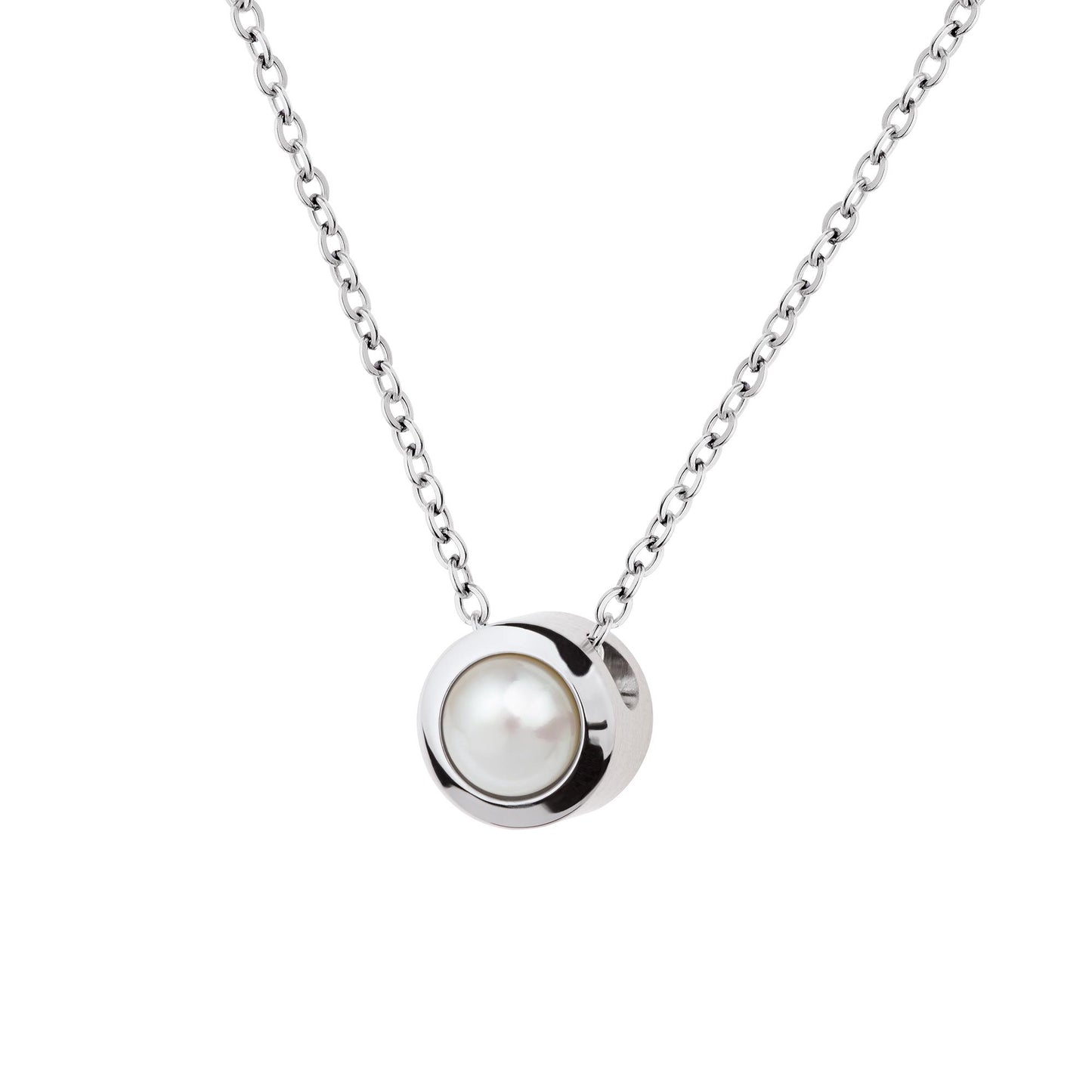 Ernstes Design Kette K788.42 Edelstahl SW Perle
