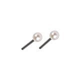 Ernstes Design Ohrstecker E145 Edelstahl SW Perle