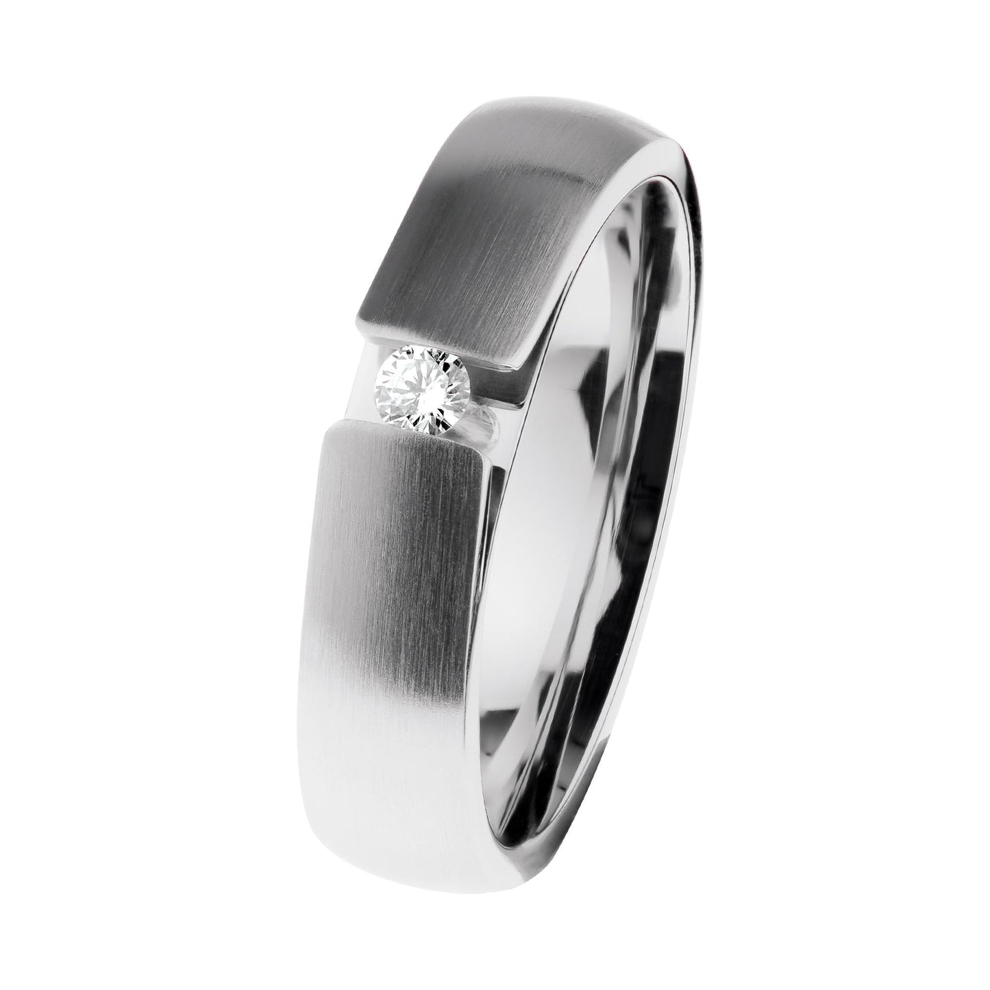 Ernstes Design Ring R514.56 Edelstahl Brillant
