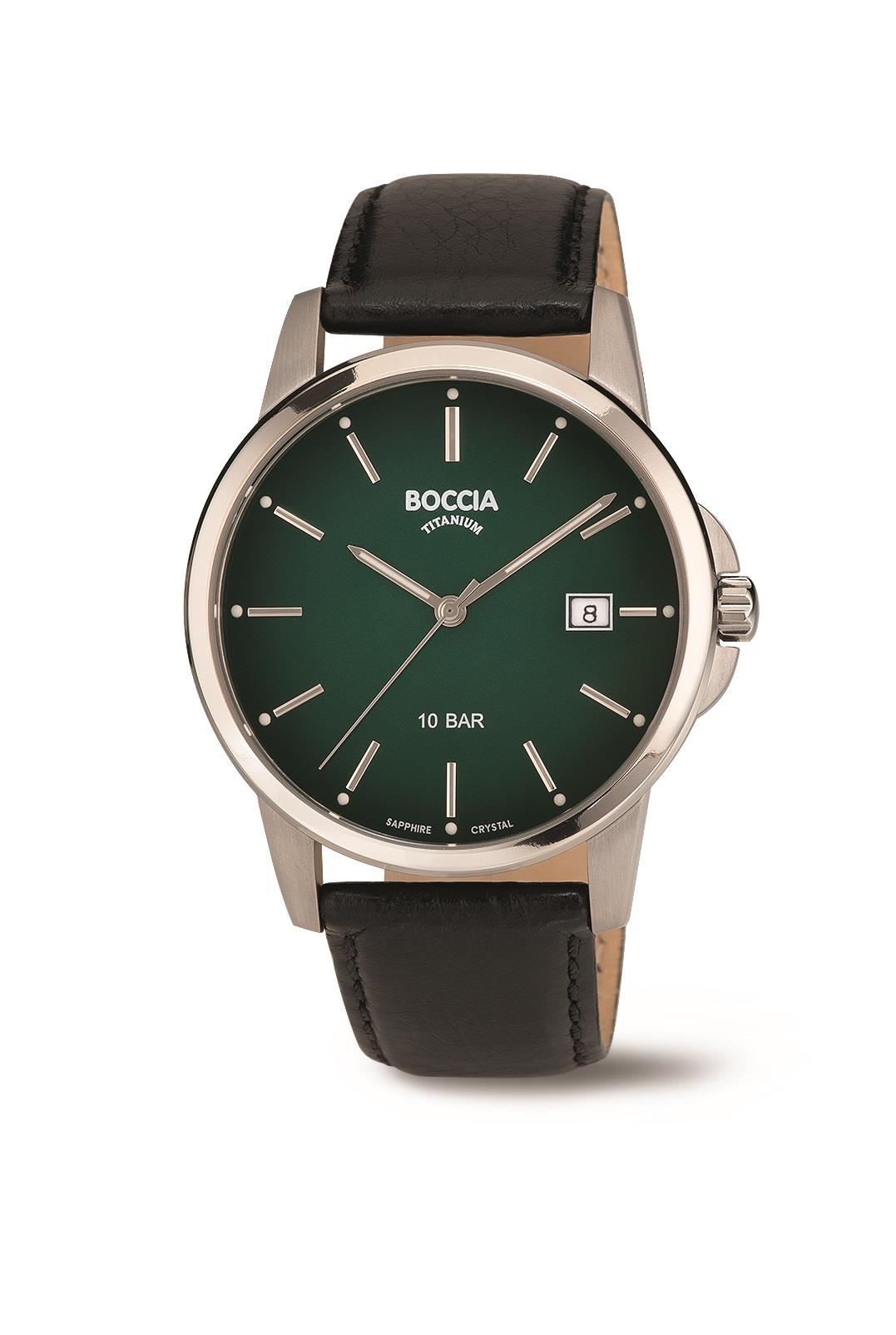 Boccia Herrenarmbanduhr 3633-02 Lederband