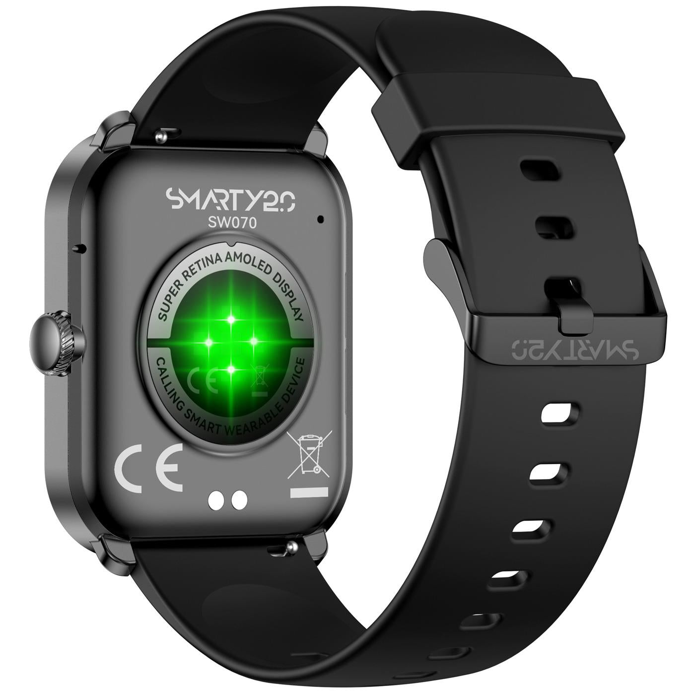 Smarty 2.0 Smartwatch SW070A Silikonband schwarz