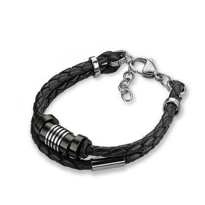 Eng Herrenarmband 4-203486-001 Leder/Edelstahl