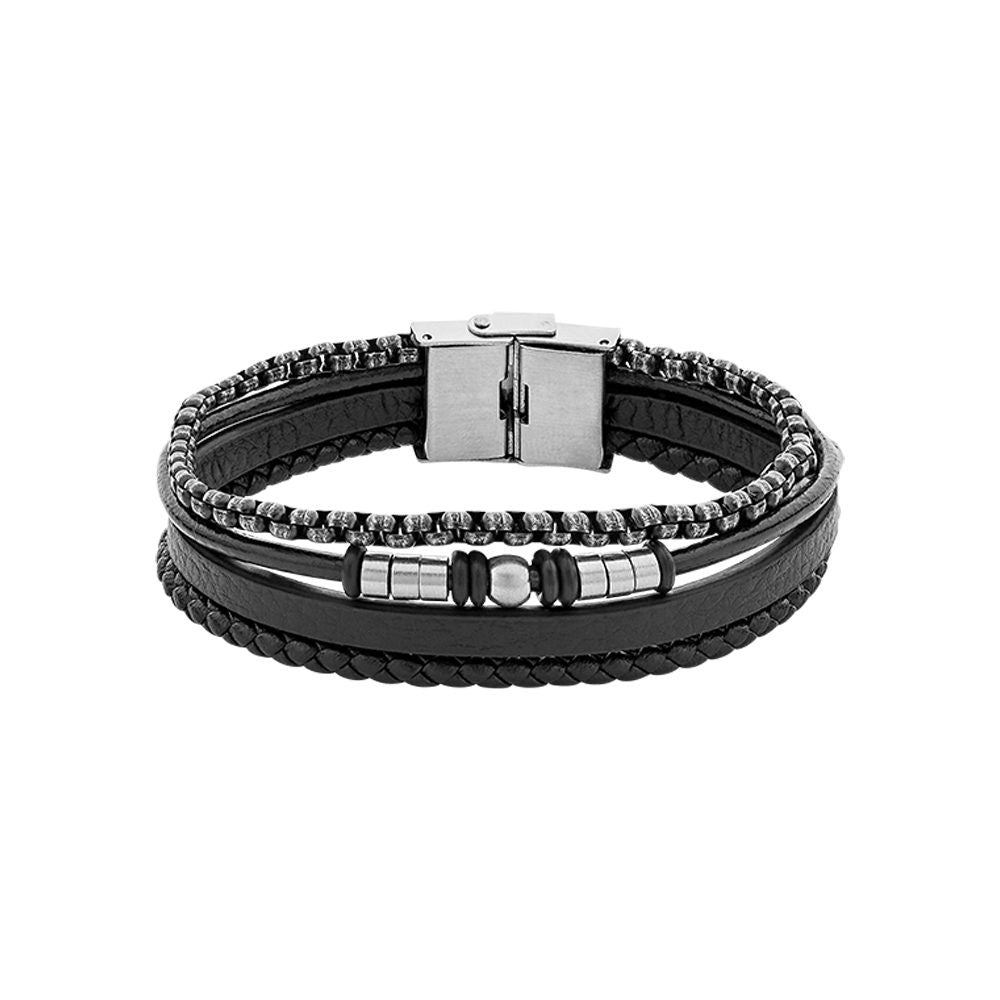 Xenox Armschmuck X4648 Edelstahl Leder