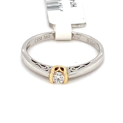 CEM Damenring Einsteiner H7-002 585 Gold