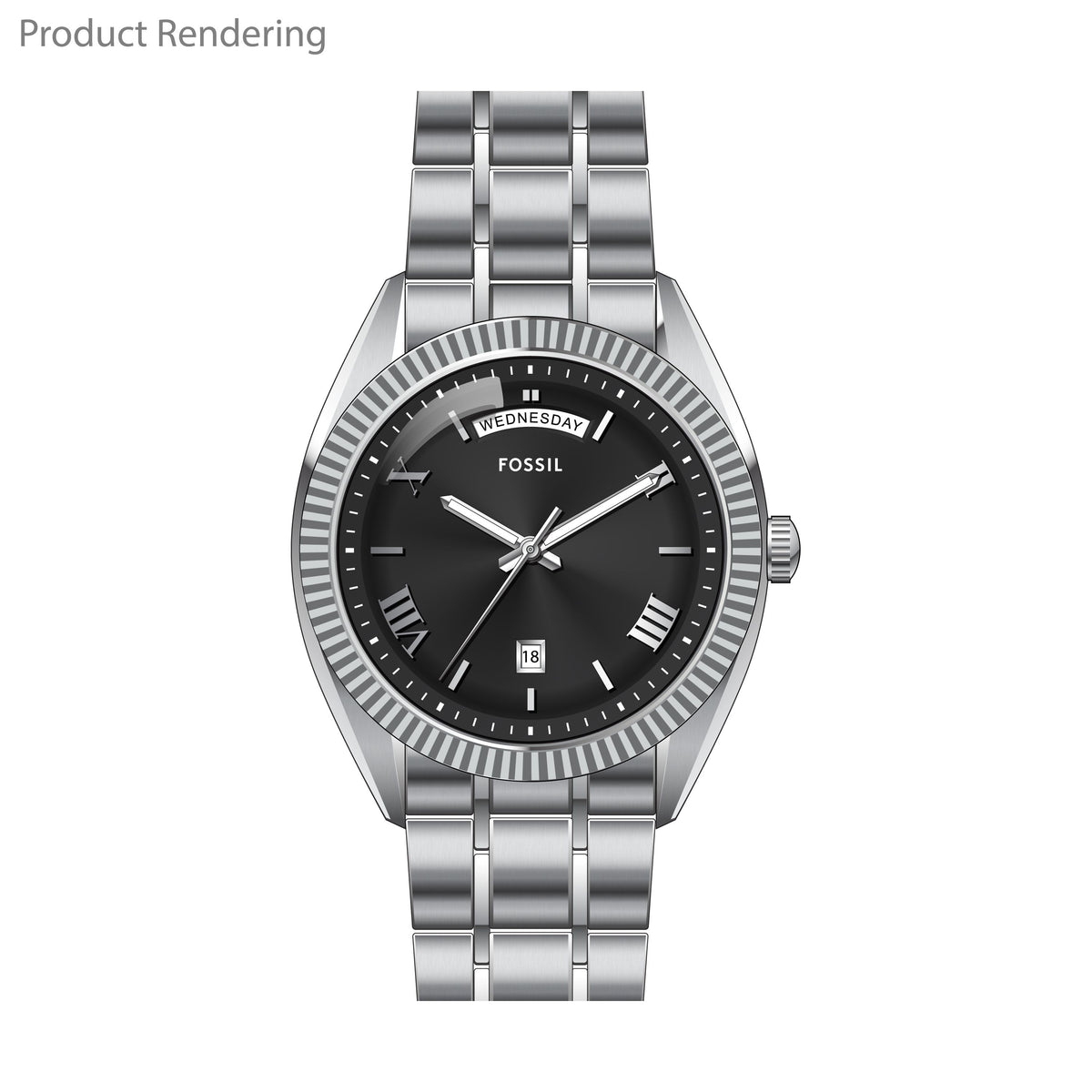 Fossil Armbanduhr FS6139 Edelstahl