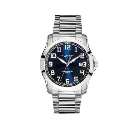 Abeler & Söhne Herrenarmbanduhr AS2043 Edelstahl