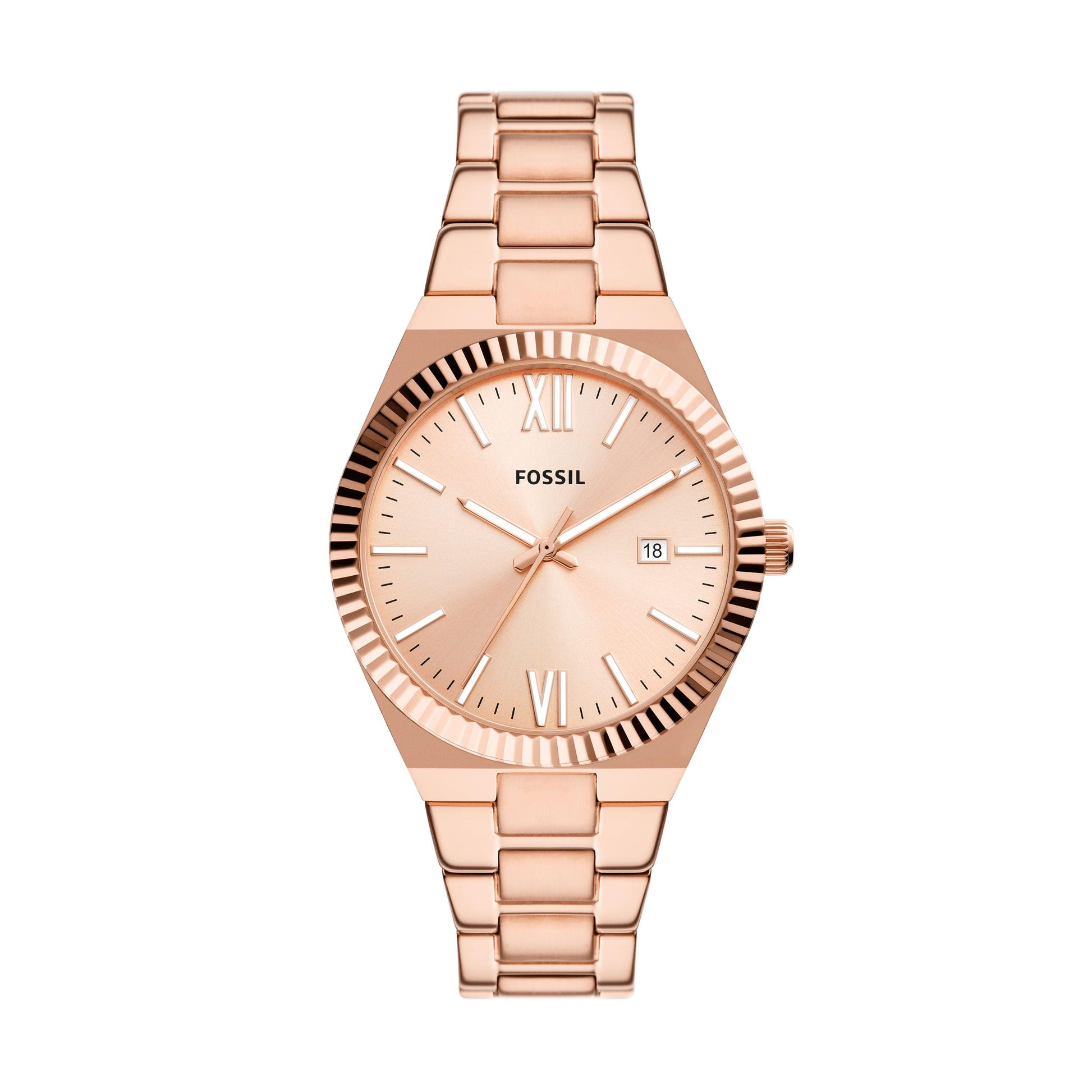 Fossil Armbanduhr ES5258 Edelstahl rosevergoldet