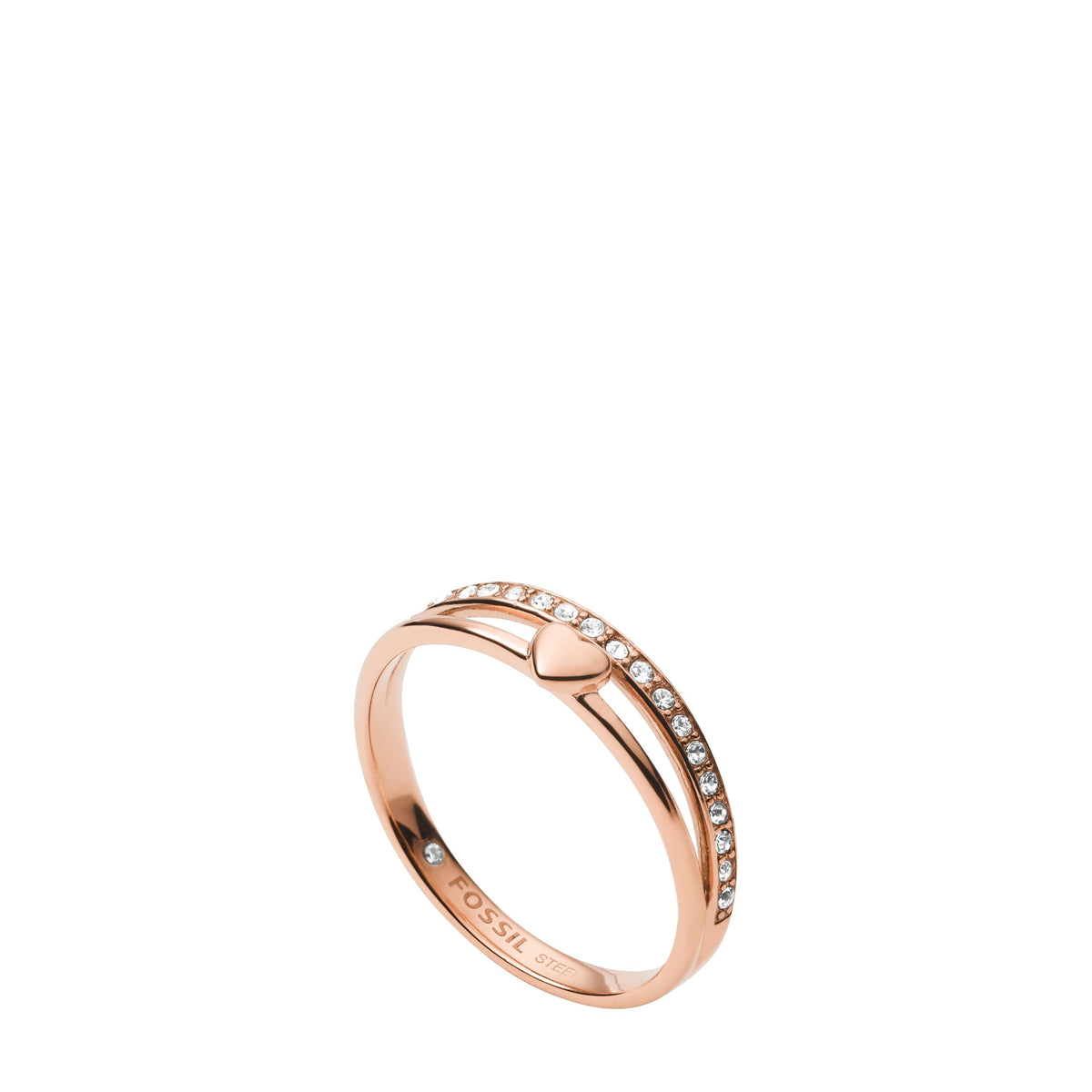 Fossil Ring JF03460791-9 Edelstahl rose vergoldet
