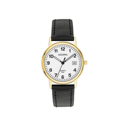 Herrenarmbanduhr AB6555 Lederband
