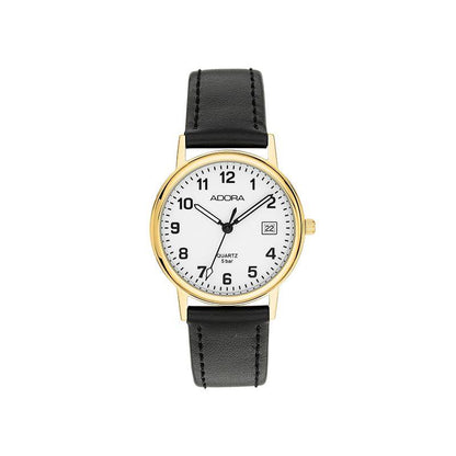 Herrenarmbanduhr AB6555 Lederband