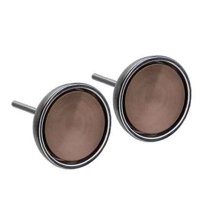 Ernstes Design Ohrstecker E282 Edelstahl altbronze