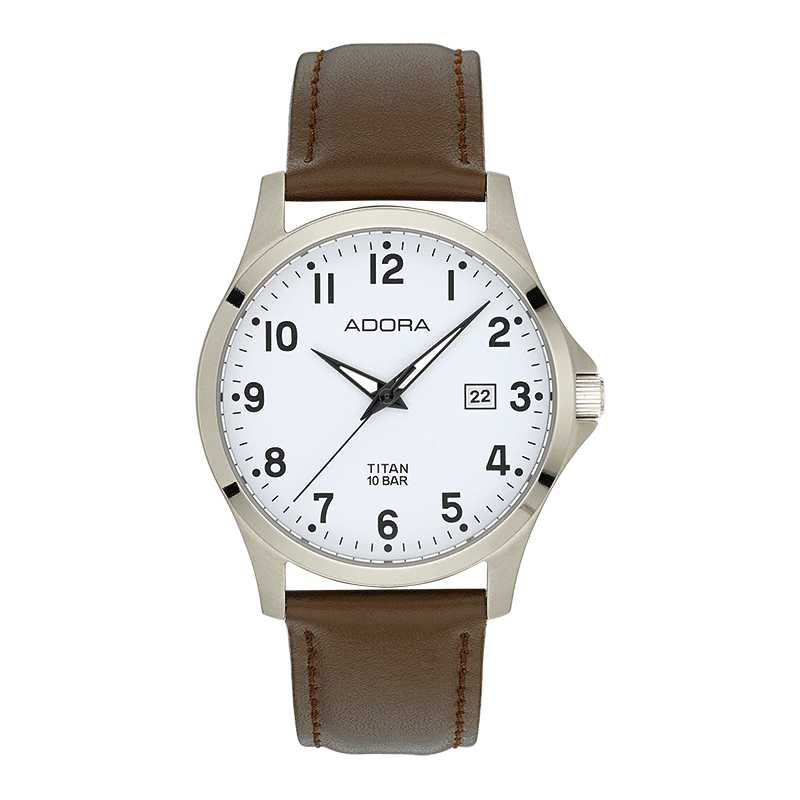 CEM Armbanduhr AB6344 Edelstahl Leder