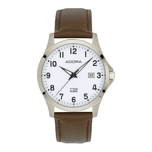 CEM Armbanduhr AB6344 Edelstahl Leder