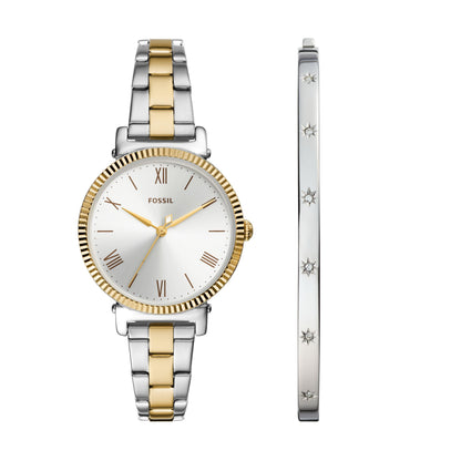 Fossil Armbanduhr ES5249SET Edelstahl