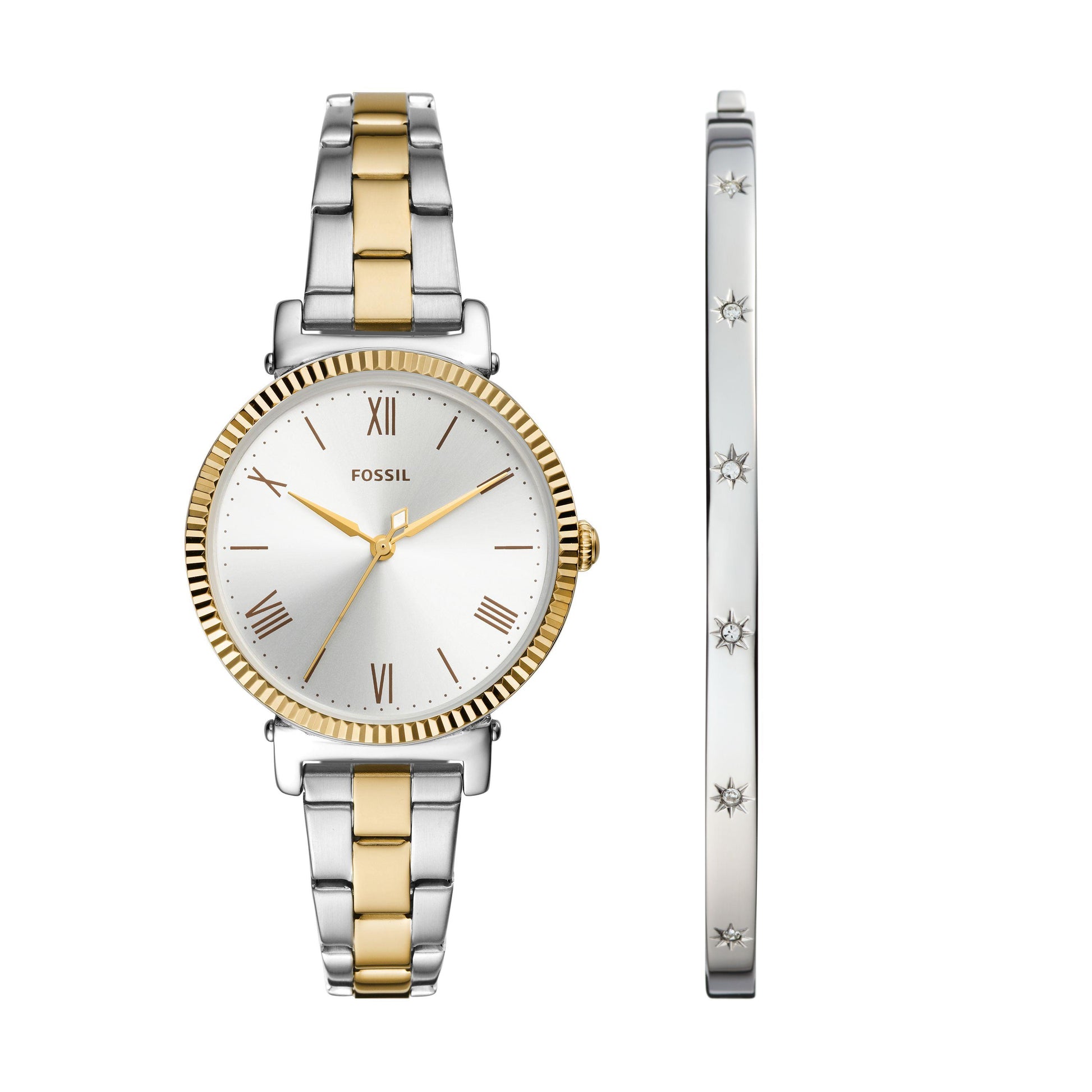 Fossil Armbanduhr ES5249SET Edelstahl