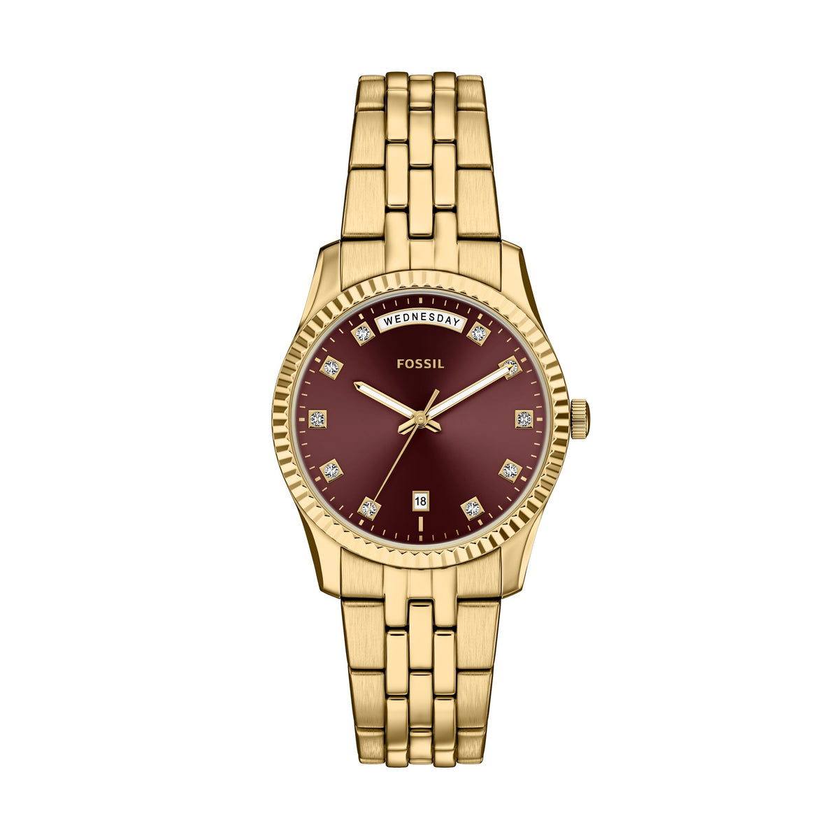 Fossil Damenuhr ES5514 Edelstahl vergoldet