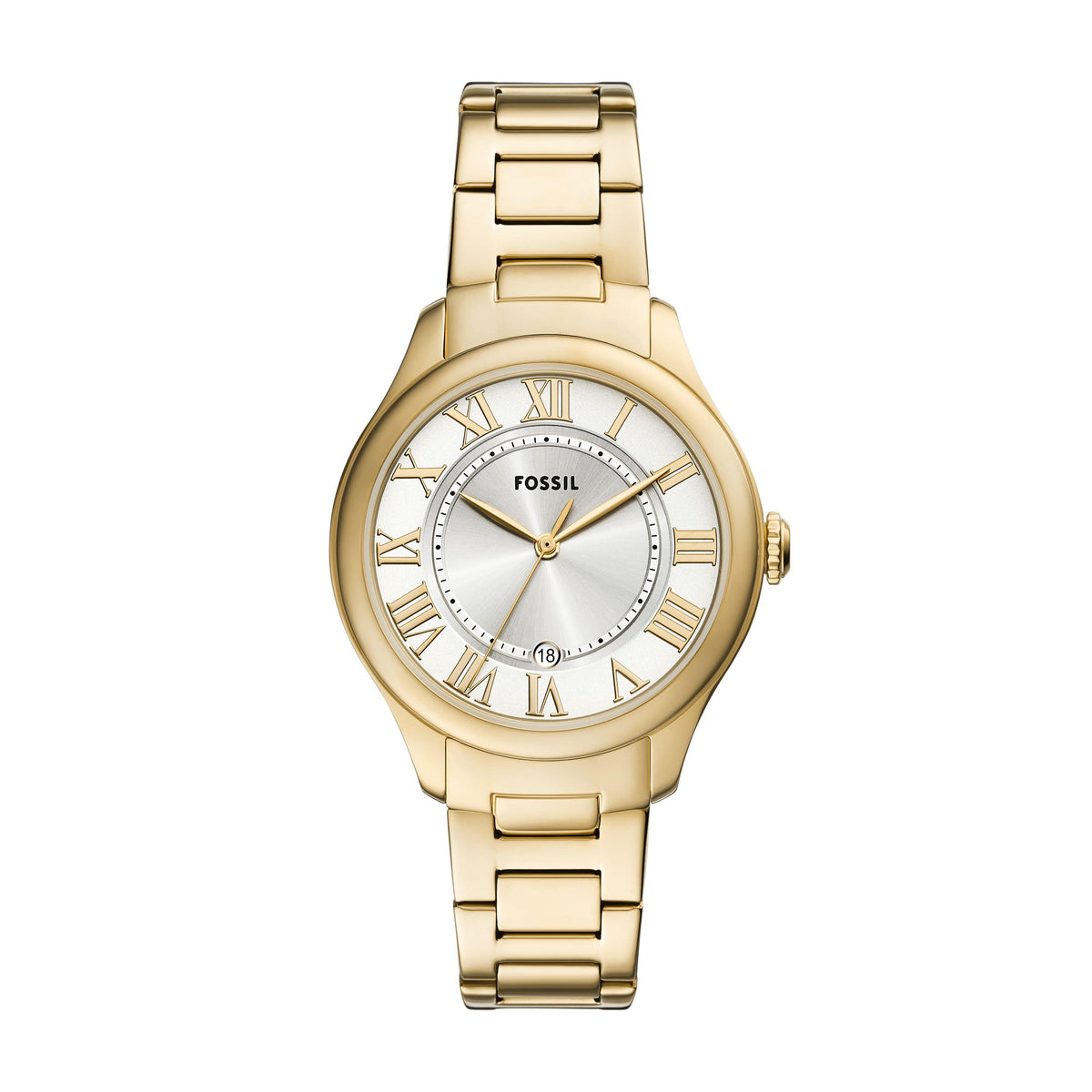 Fossil Damenarmbanduhr ES5395 Edelstahl vergoldet
