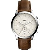 Fossil Herrenarmbanduhr FS5380 Edelstahl Leder