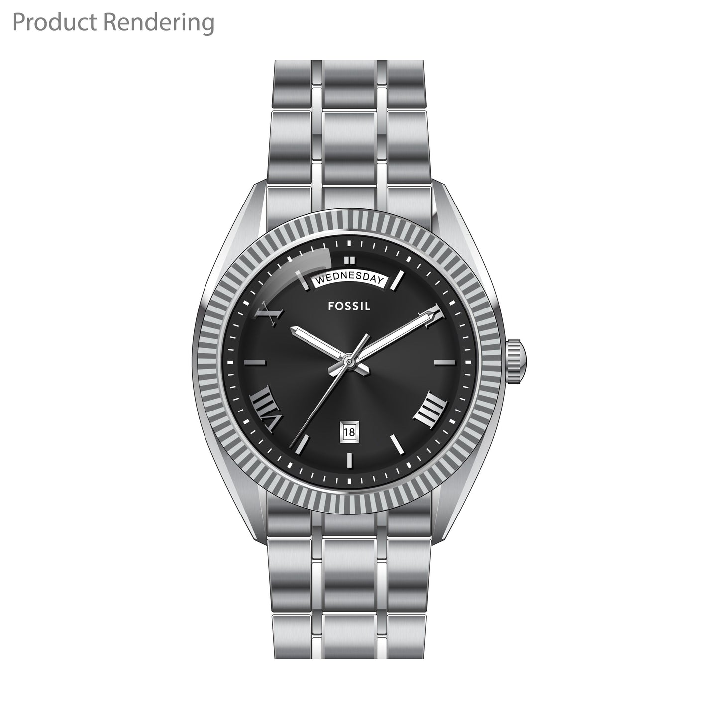 Fossil Armbanduhr FS6139 Edelstahl