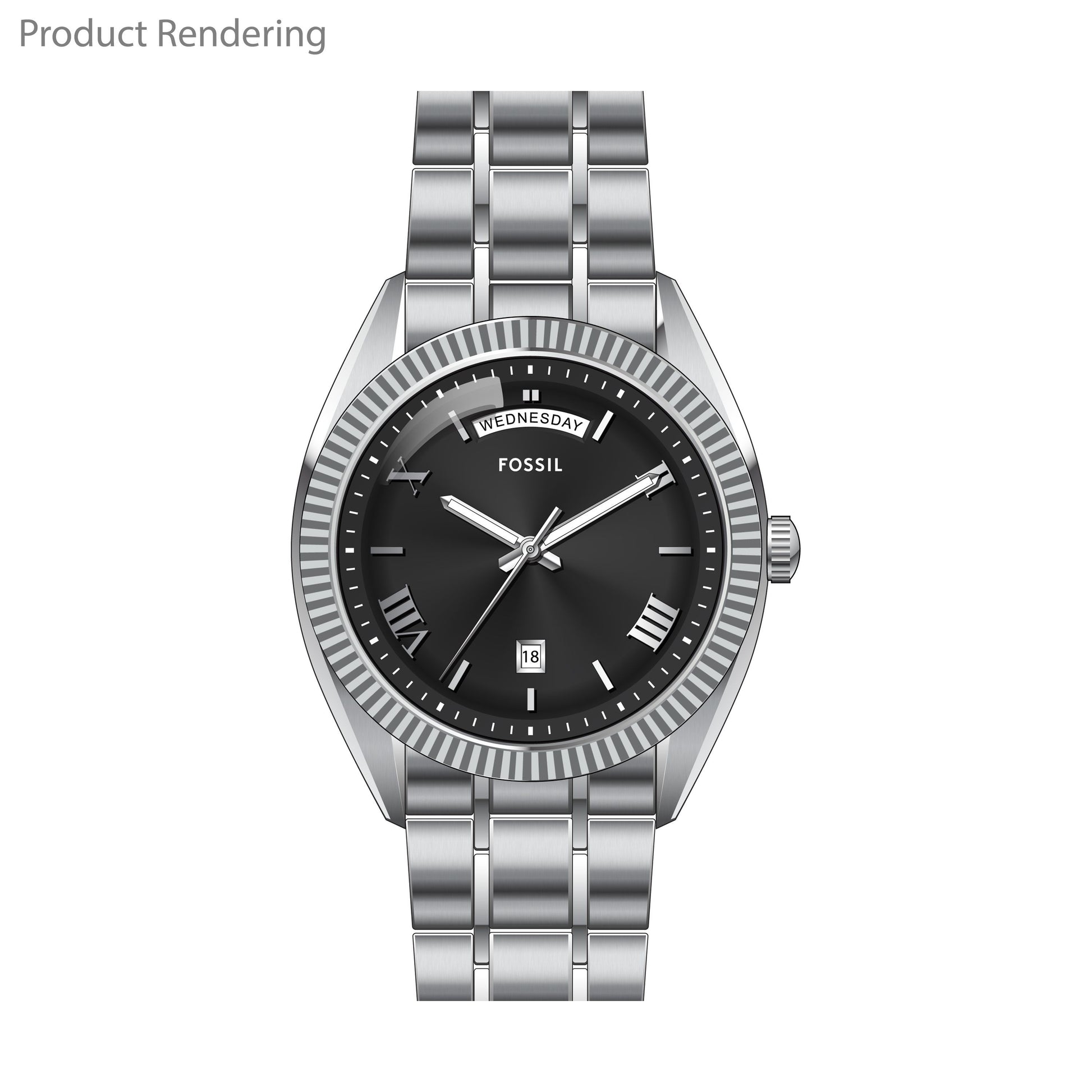 Fossil Armbanduhr FS6139 Edelstahl