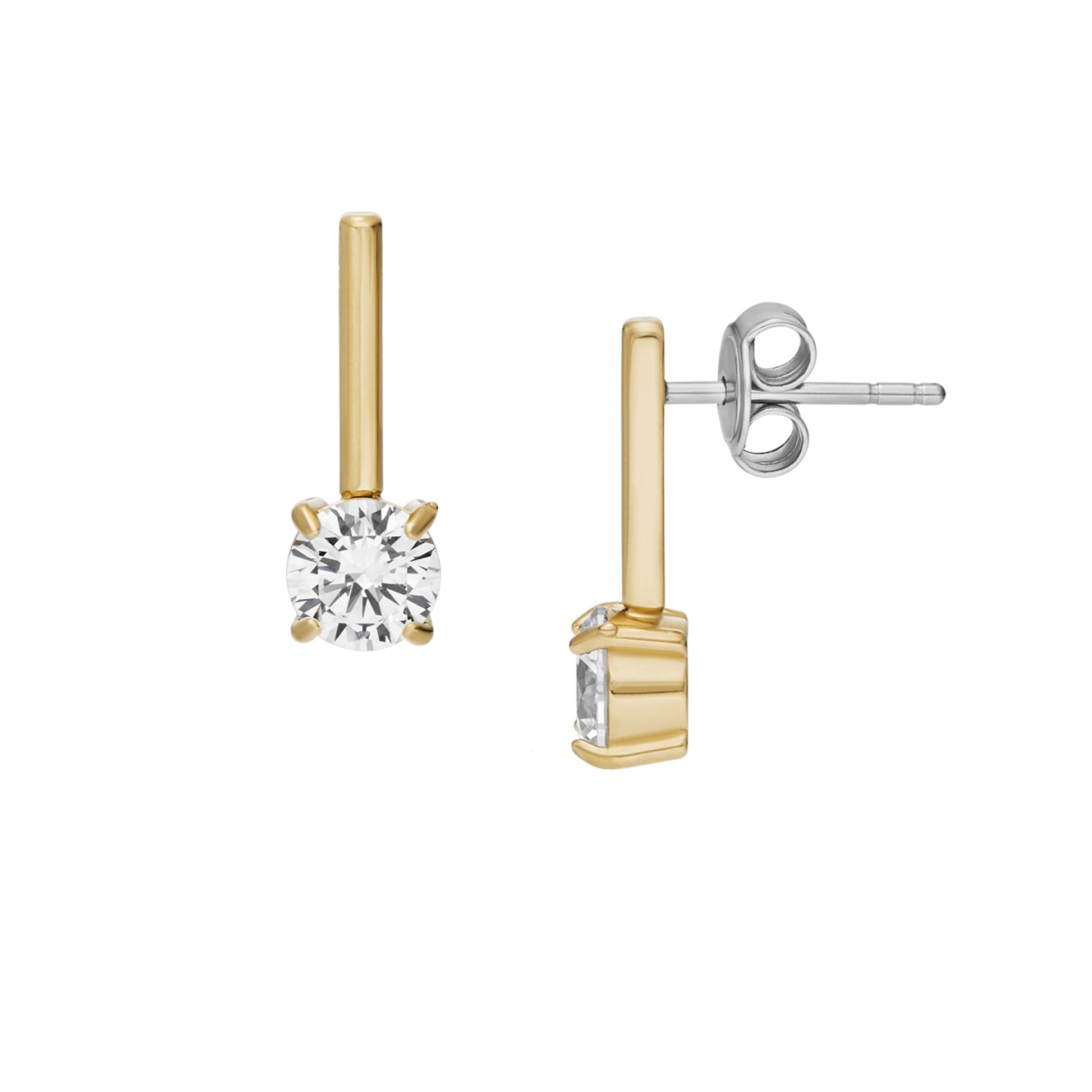 Fossil Ohrschmuck JF04897710 Edelstahl vergoldet