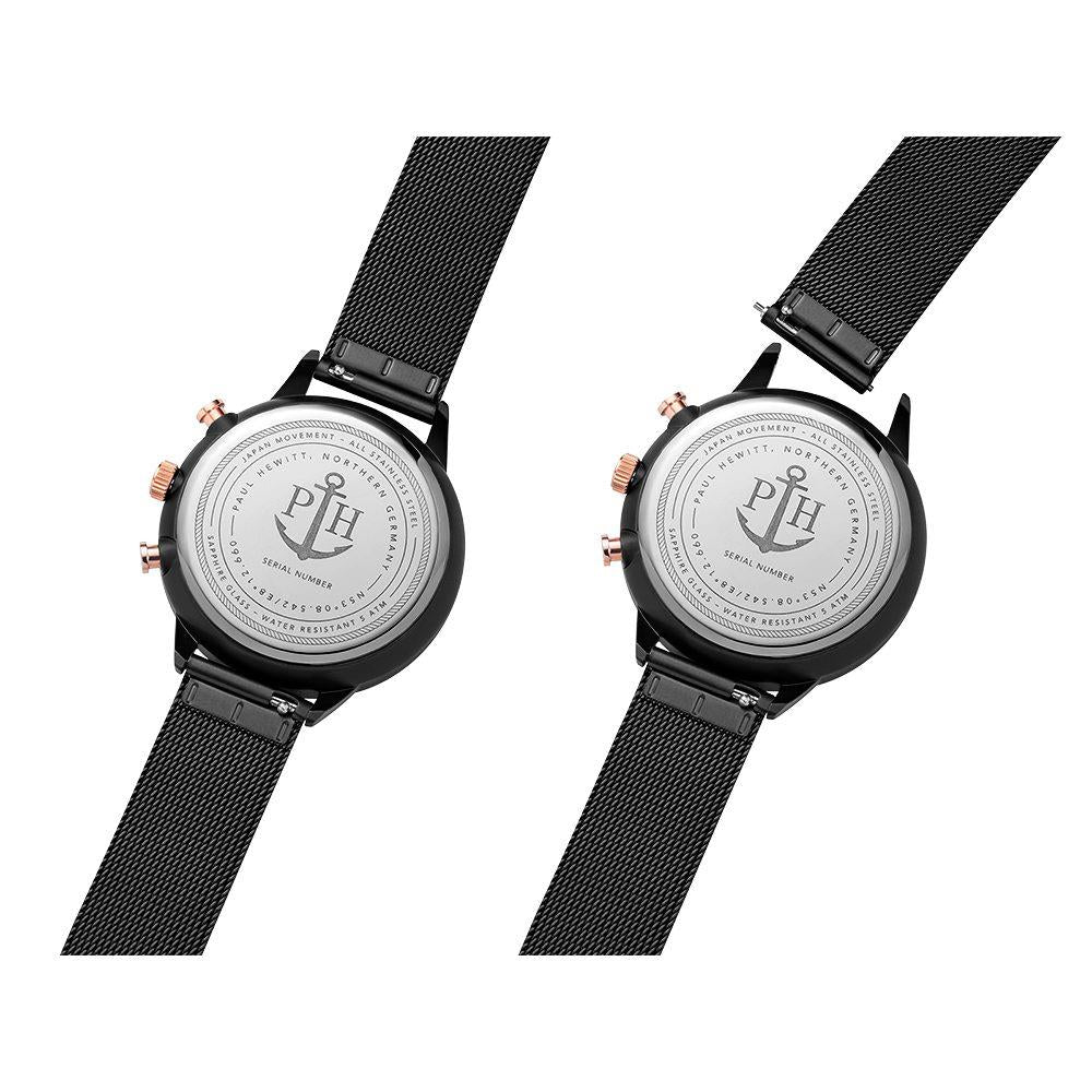 Paul Hewitt Uhr PH002811-38S Edelstahl geschwärzt