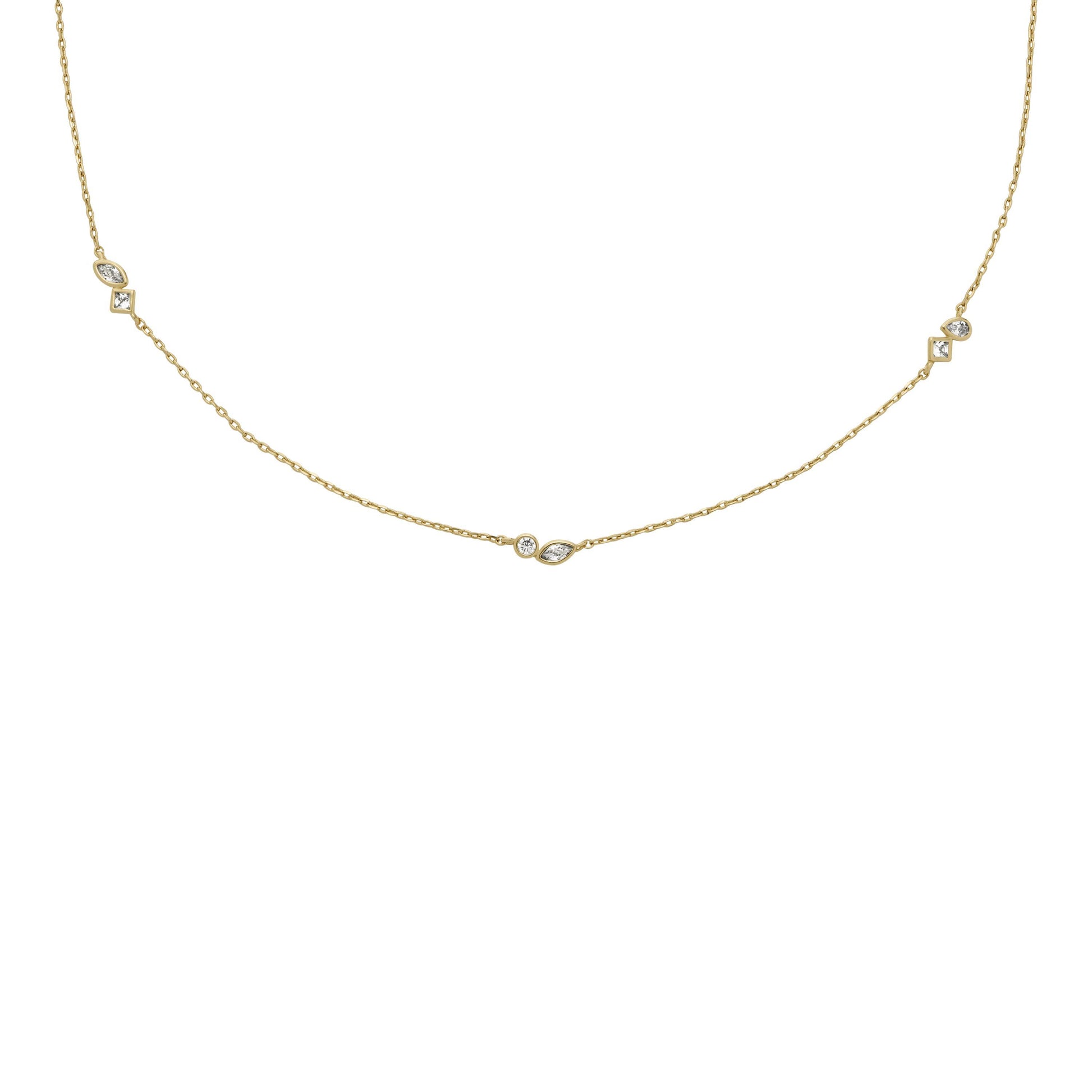 Fossil Damenkette JA7287710 Silber vergoldet