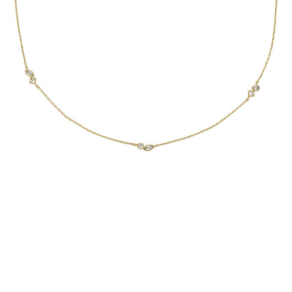 Fossil Damenkette JA7287710 Silber vergoldet