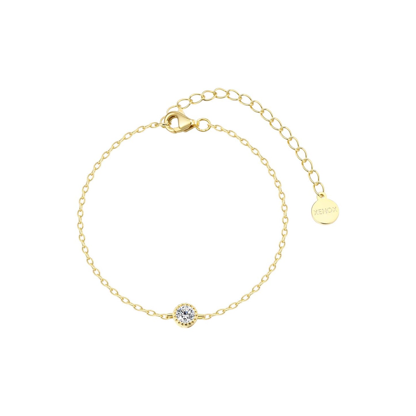 Xenox Damenarmband XS10614G Silber vergoldet