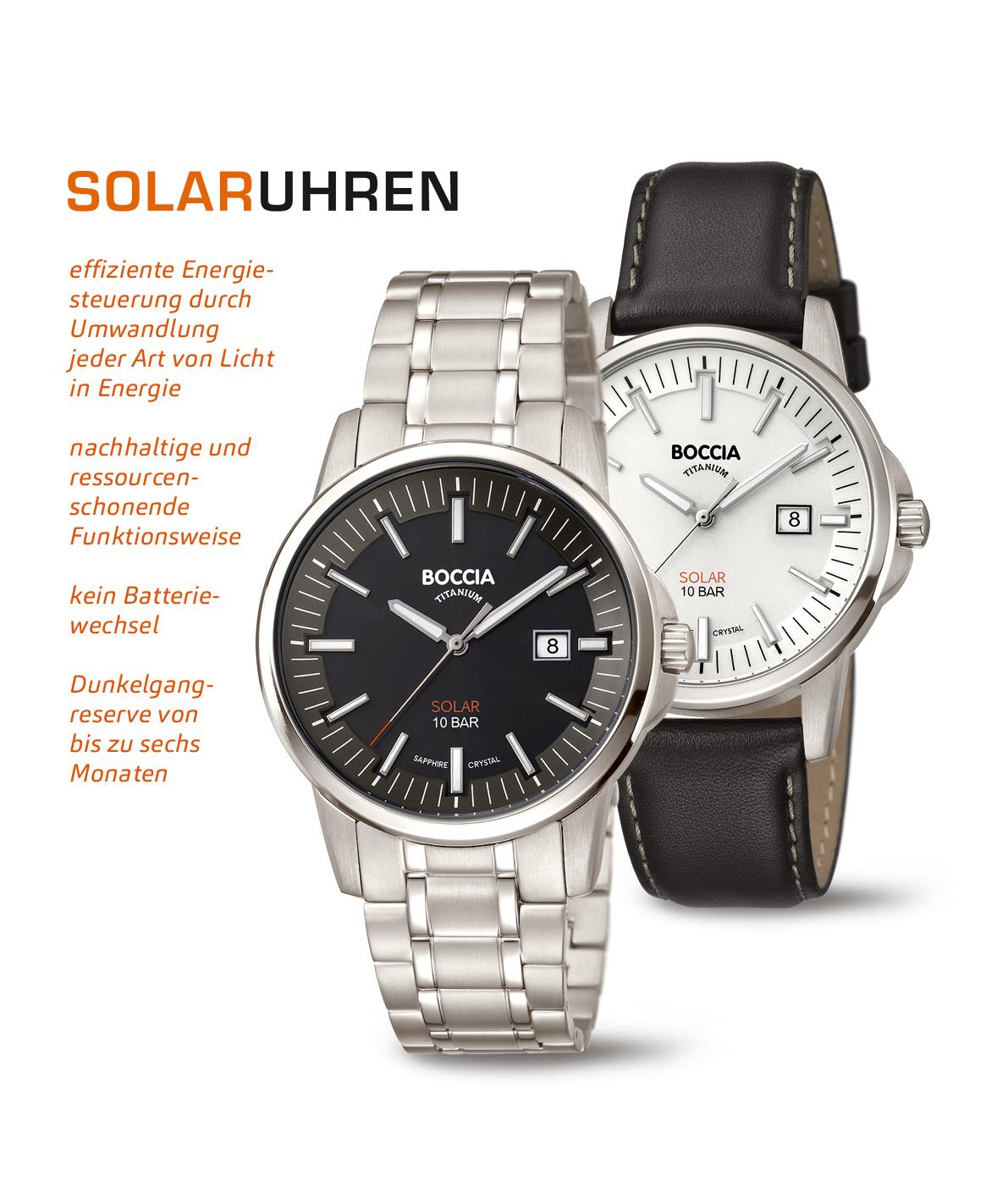 Boccia Herrenarmbanduhr 3643-04 Edelstahl