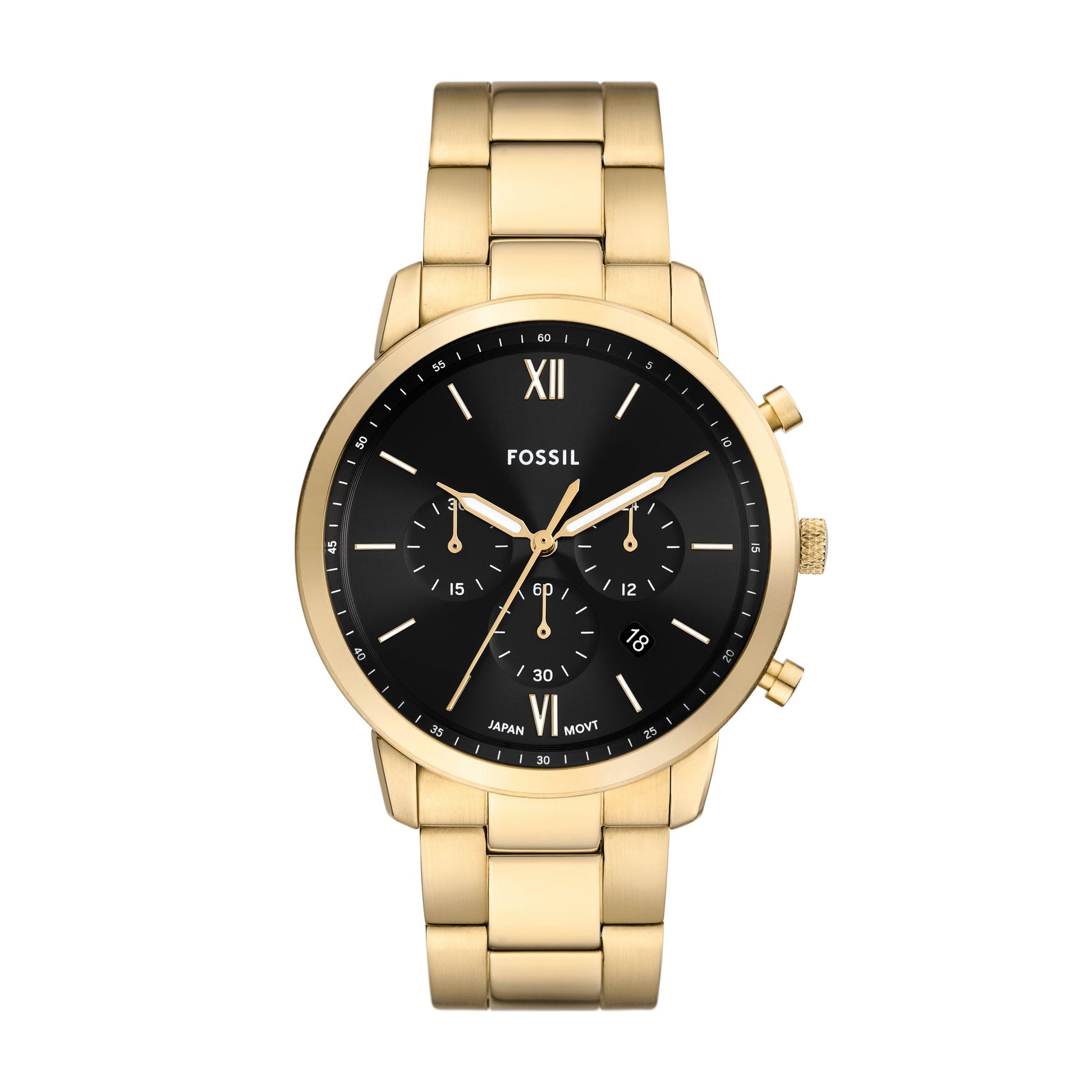 Fossil Herrenarmbanduhr FS6093 Edelstahl