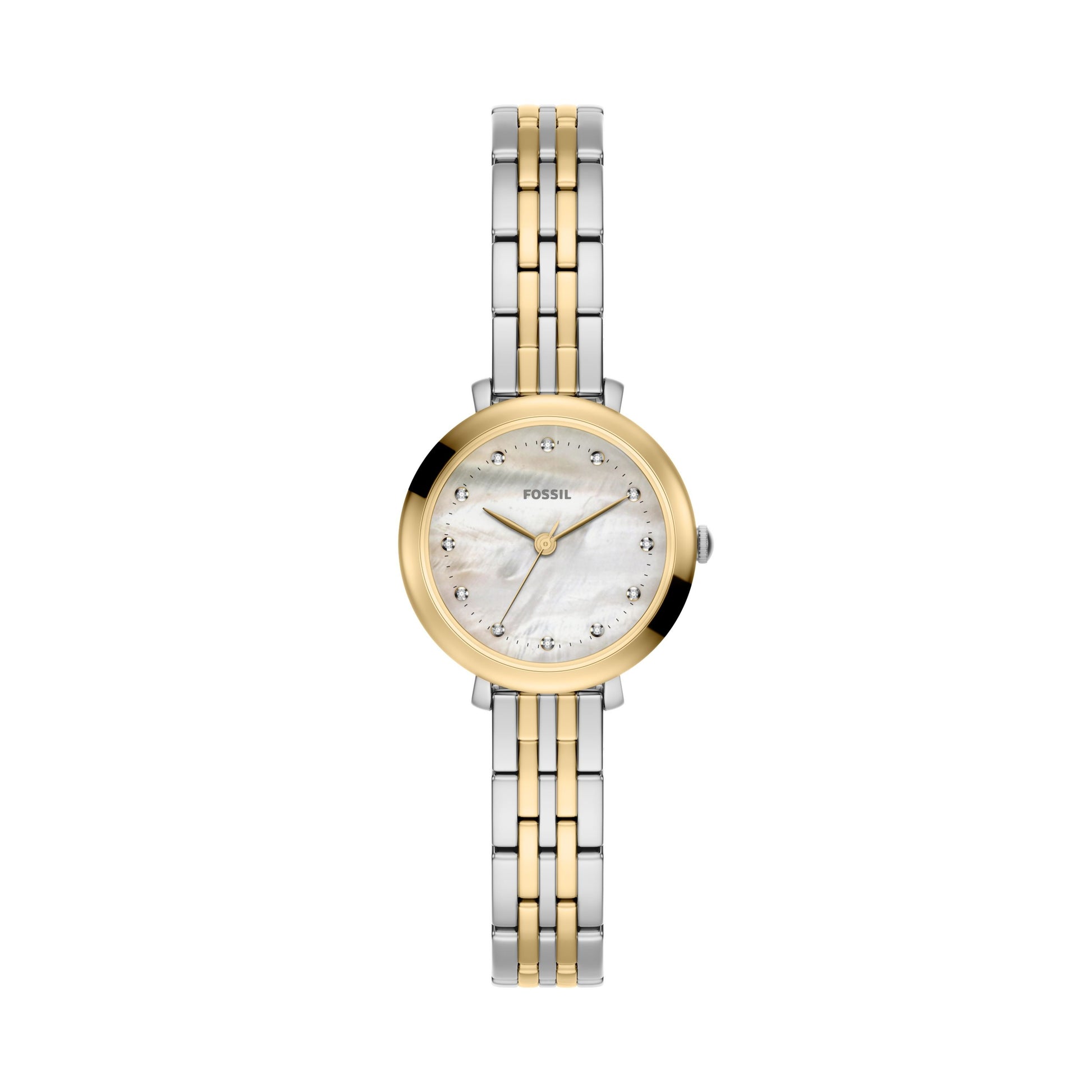 Fossil Armbanduhr ES5500 Edelstahl bicolor