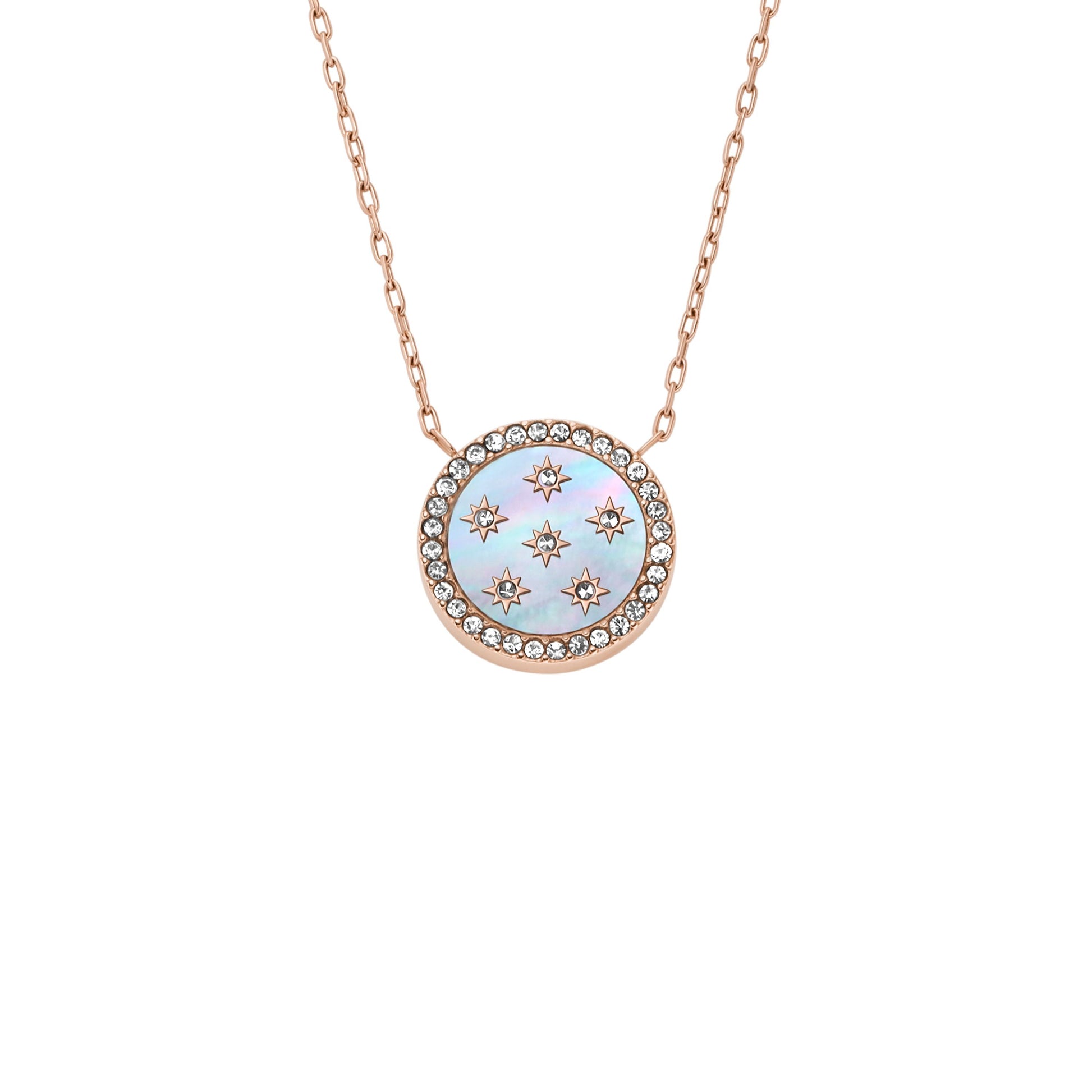Fossil Halsschmuck JF04936791 Edelstahl rose