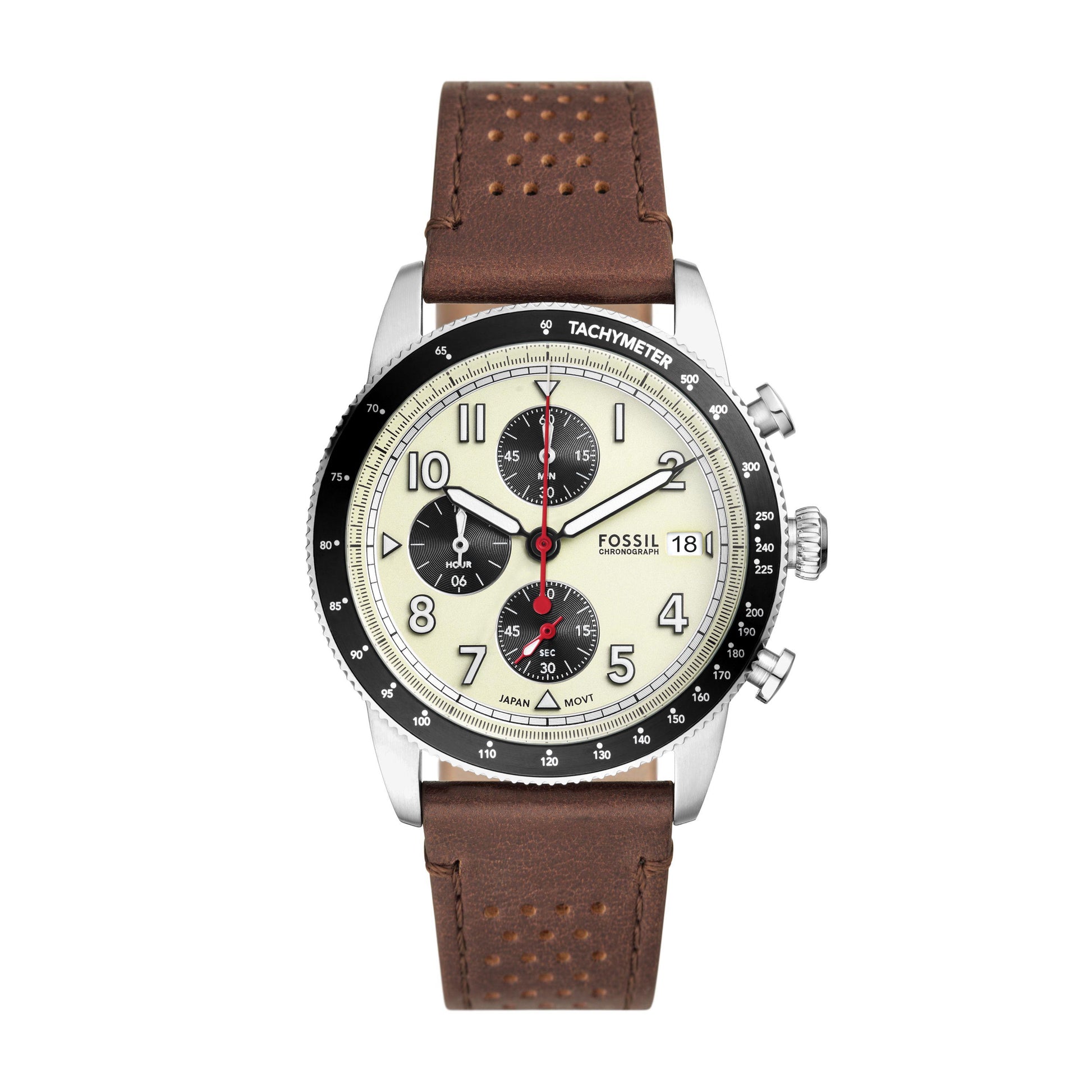Fossil Herrenuhr FS6042 Lederband