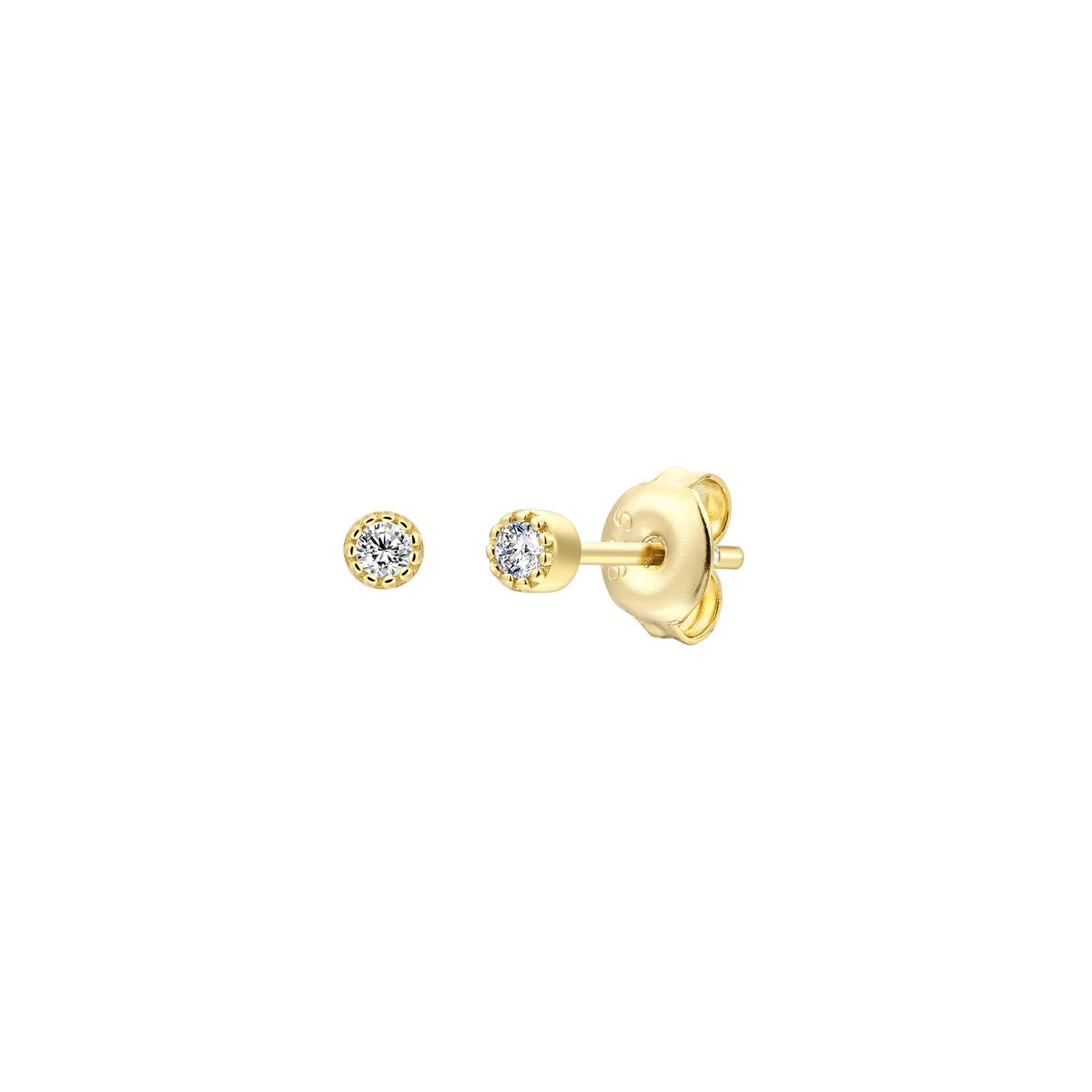 Xenox Ohrringe XS10606G Silber vergoldet