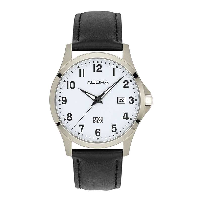 CEM Armbanduhr AB6343 Edelstahl Leder