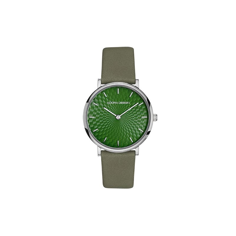 CEM Armbanduhr AD8786 Edelstahl Leder